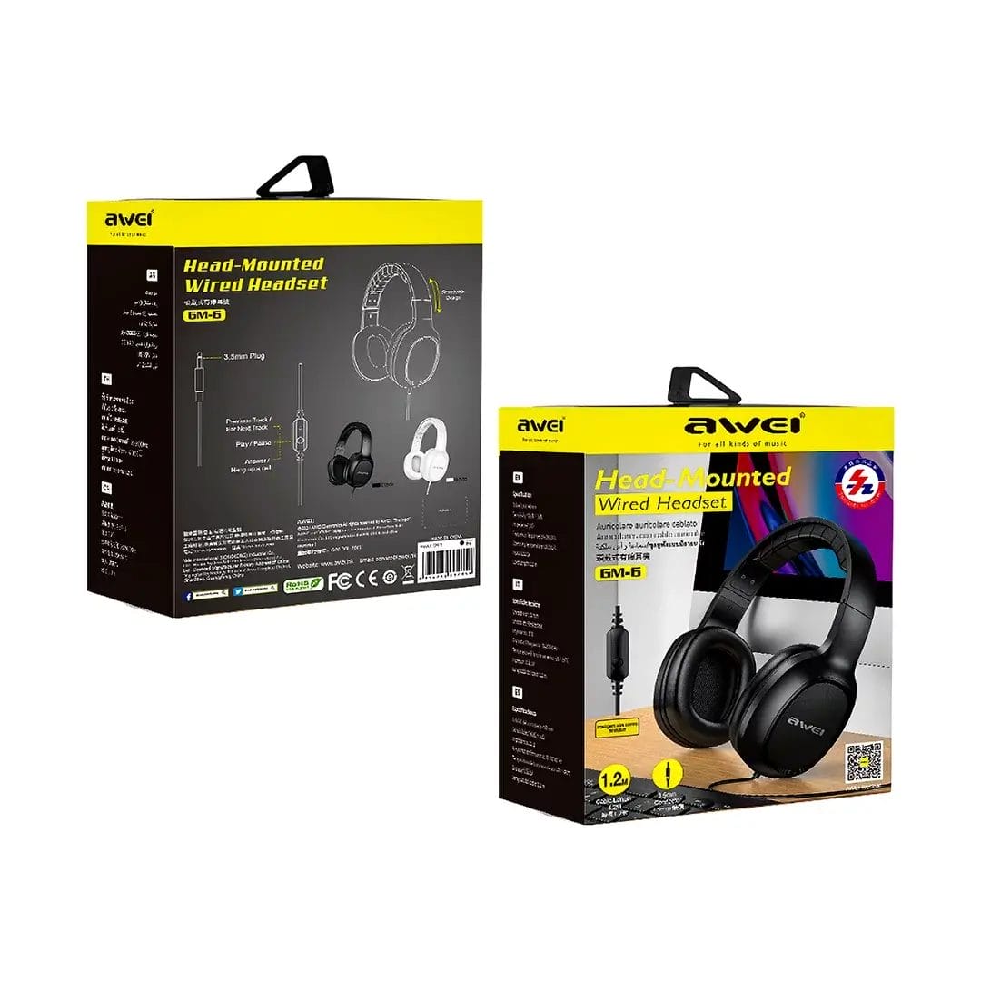 casque filaire avec microphone gm6 awei
