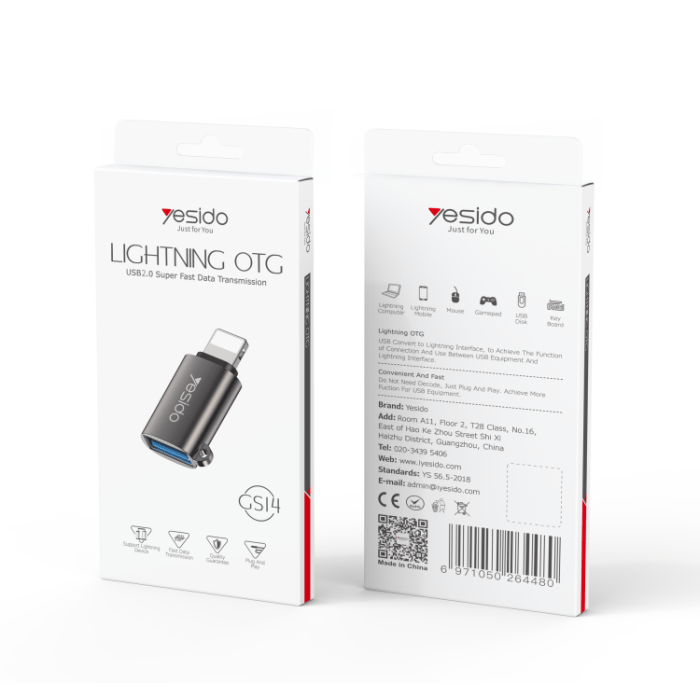 adaptateur lightning vers usb gs14 yesido
