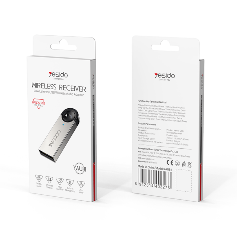 récepteur bluetooth pour voiture yau81 yesido