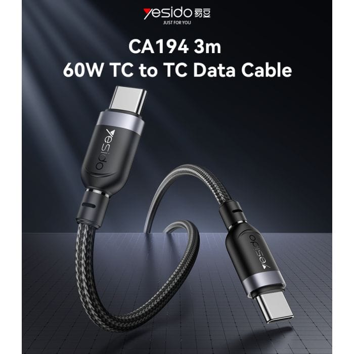 câble usb c vers usb c ca194 yesido