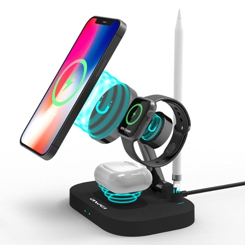 station de charge sans fil 4 en 1 w22 awei