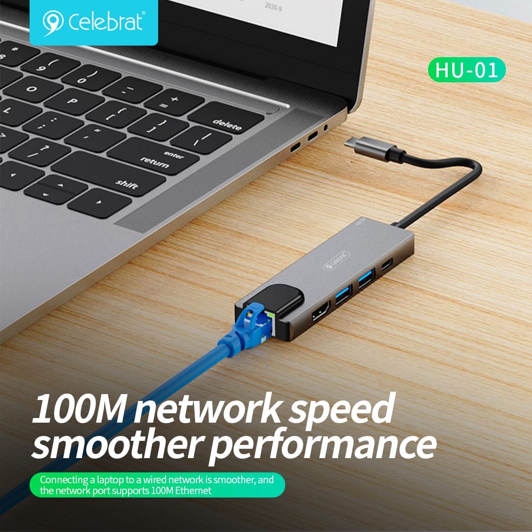 Hub USB-C 5 en 1 HU-01 Celebrat